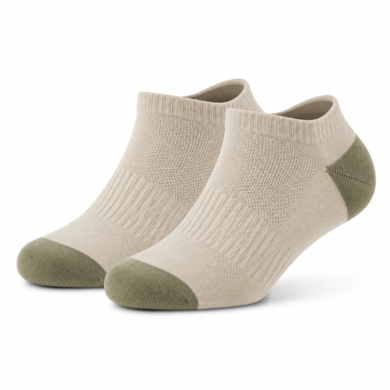 Calze al ginocchio 35-58 in maglia beige con bordo volant stile romantico