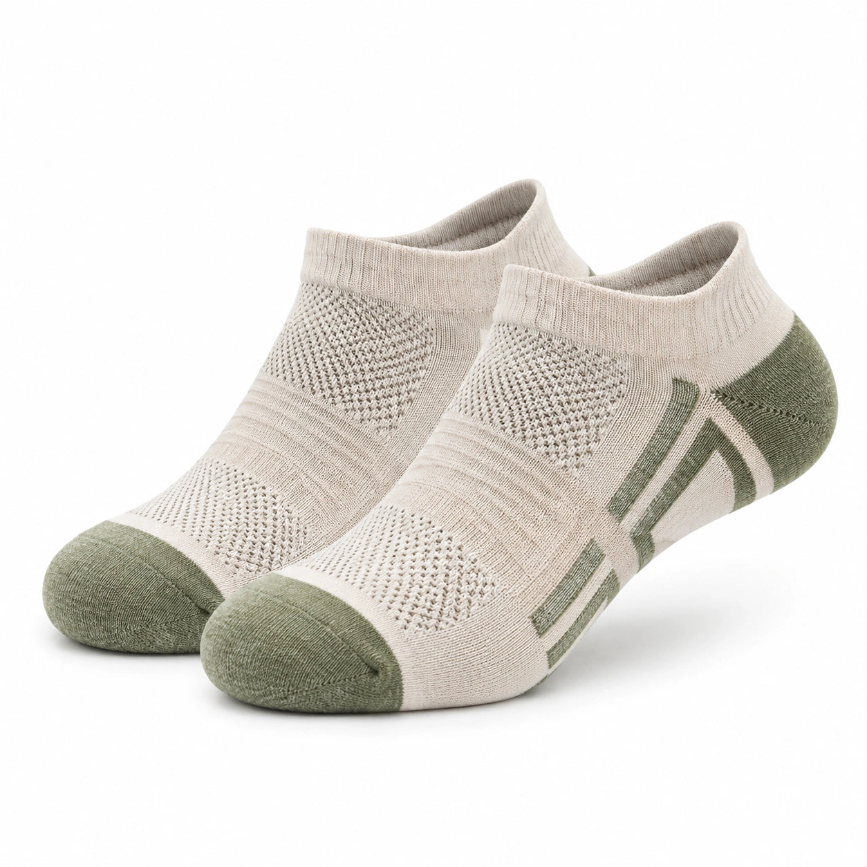 Calze al ginocchio 35-52 in maglia beige con bordo volant stile romantico