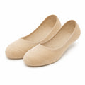 Calze al ginocchio 35-65 in maglia beige con bordo volant stile romantico