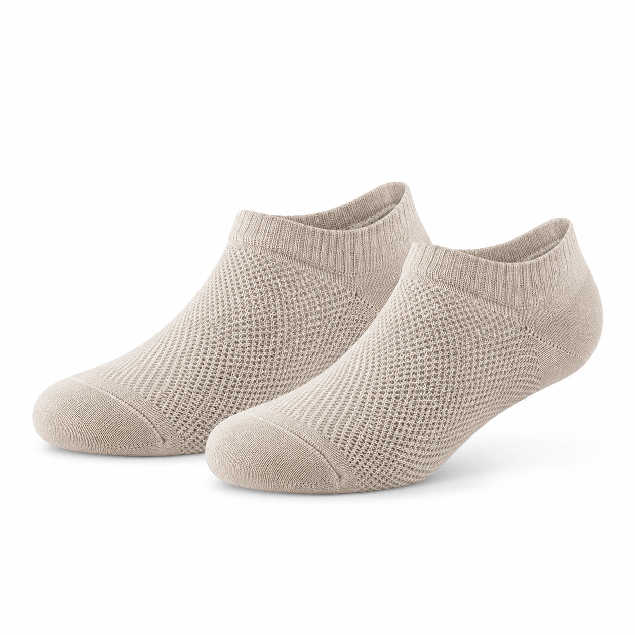 Calze al ginocchio 35-64 in maglia beige con bordo volant stile romantico