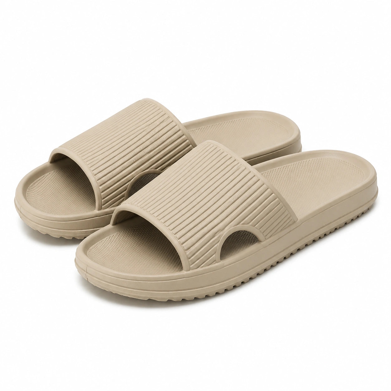 Calze al ginocchio 35-71 in maglia beige con bordo volant stile romantico